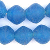 Jumbo Azul Bicone Recycled Glass Beads (25mm)
