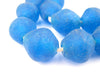 Jumbo Azul Bicone Recycled Glass Beads (25mm) - The Bead Chest