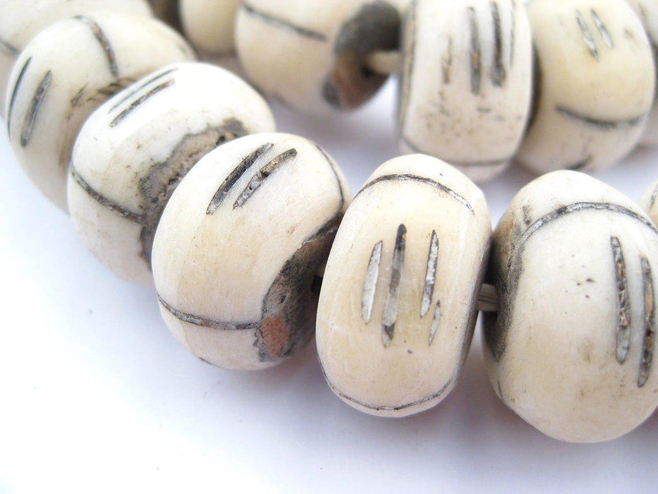 Tribal Carved Bone Beads (Large) - The Bead Chest