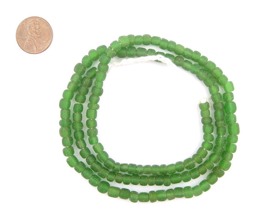 Green Java Glass Beads - The Bead Chest