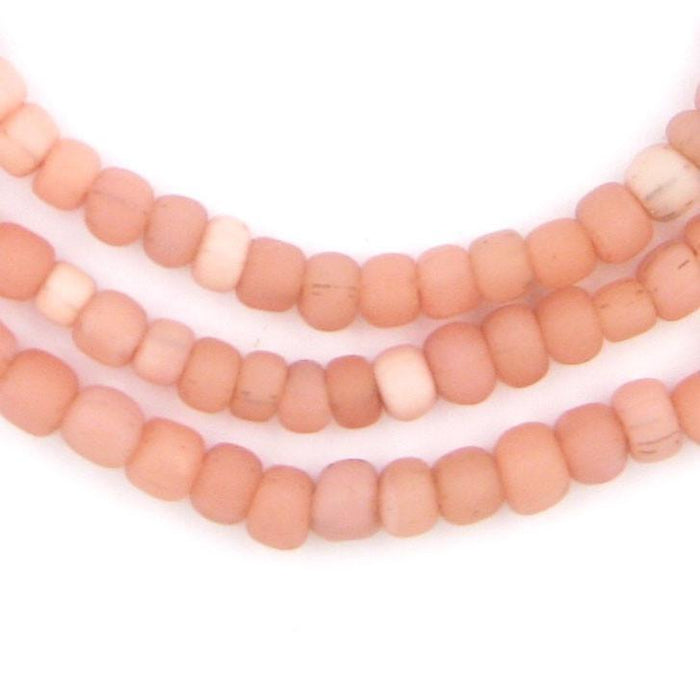 Salmon Pink Java Glass Beads - The Bead Chest