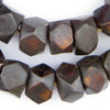Dark Brown Kenya Bone Beads (Faceted)