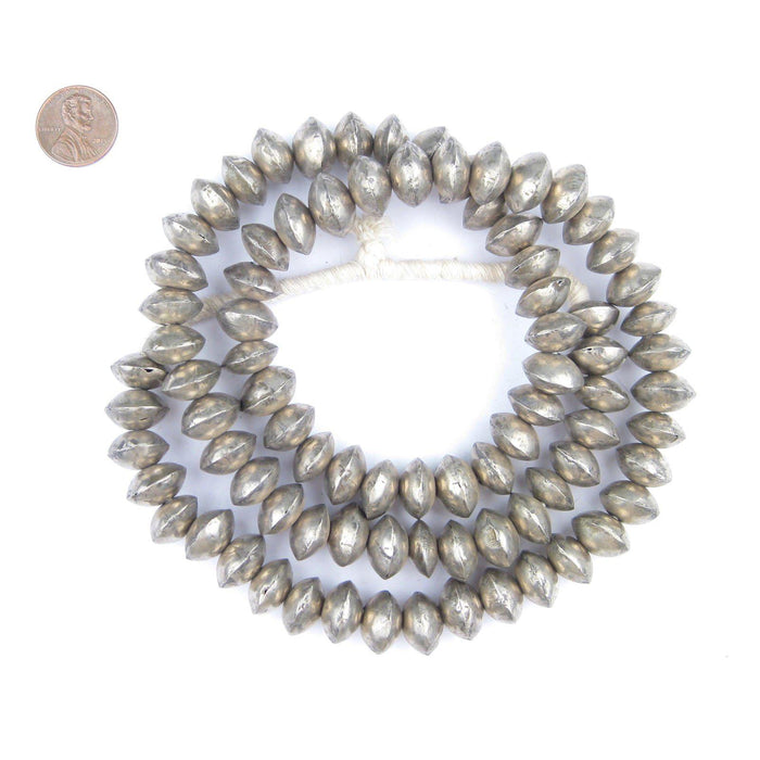 Mali Silver Bicone Beads (8x14mm) - The Bead Chest