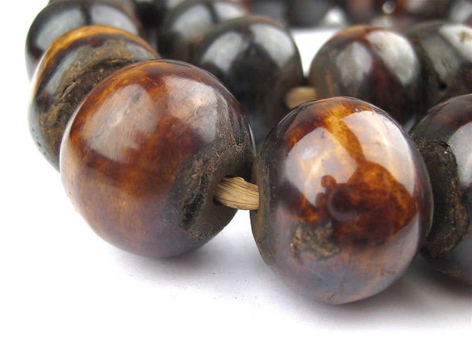 Dark Brown Kenya Bone Beads (Sphere) - The Bead Chest