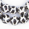 Giraffe Design Batik Bone Beads (Sphere)