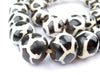 Giraffe Design Batik Bone Beads (Sphere) - The Bead Chest