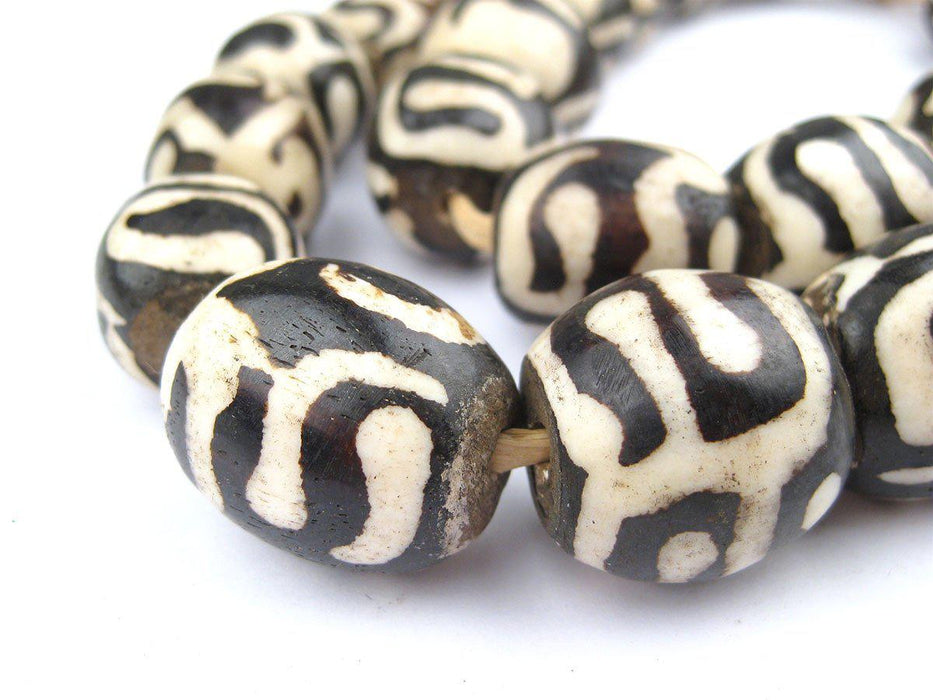 Traditional Batik Bone Beads (Sphere) - The Bead Chest