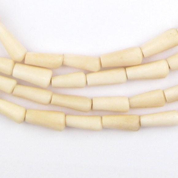 Kenya White Bone Beads (Bamboo) - The Bead Chest