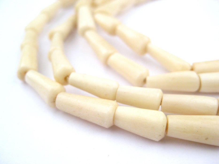 Kenya White Bone Beads (Bamboo) - The Bead Chest