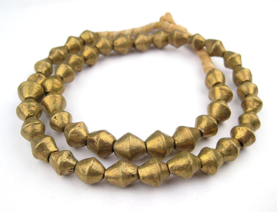Cameroon Brass Bicone Beads (13x12mm) - The Bead Chest