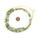 Blue Green Brown Swirl Recycled Glass Beads (9mm) - The Bead Chest