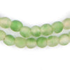 Green Swirl Recycled Glass Beads (9mm)