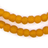 Tangerine Orange Recycled Glass Beads (9mm)