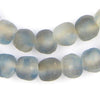 Blue Grey Mist Recycled Glass Beads (14mm)