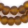 Jumbo Amber Recycled Glass Beads (23mm)