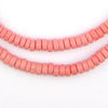 Pink Mini-Disk Sandcast Beads