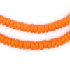 Dark Orange Mini-Disk Sandcast Beads
