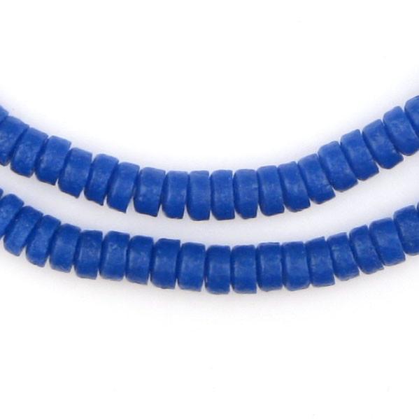 Cobalt Blue Mini-Disk Sandcast Beads - The Bead Chest