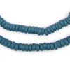 Teal Mini-Disk Sandcast Beads