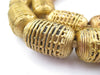 Caged Cylinder Brass Filigree Beads (35x24mm) - The Bead Chest