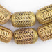Wave Cylinder Brass Filigree Beads (35x24mm) - The Bead Chest