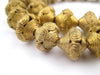 Cameroon Style Rounded Bicone Brass Filigree Beads (16x17mm) - The Bead Chest