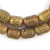 Caged Barrel Brass Filigree Beads (19x15mm)