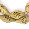 Weaved Flat Bicone Brass Filigree Beads (34x18mm)