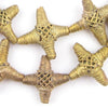 Weaved Cross Brass Filigree Beads (30mm)