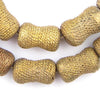 Woven Hourglass Brass Filigree Beads (25x14mm)