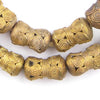 Cameroon-Style Hourglass Brass Filigree Beads (26x13mm)
