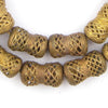 Weaved Hourglass Brass Filigree Beads (25x14mm)