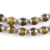 Tiger Eye Nepali Silver Capped Beads
