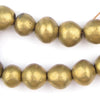 Vintage Ethiopian Dotted Solid Brass Beads (15mm)