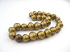 Vintage Ethiopian Dotted Solid Brass Beads (15mm) - The Bead Chest