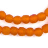 Papaya Orange Recycled Glass Beads (11mm)