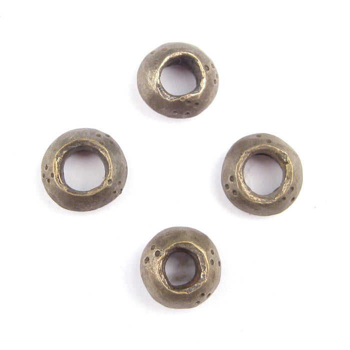 Dark Silver Ethiopian Wollo Rings (18mm) (Set of 4) - The Bead Chest