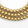 Pancake Round Ethiopian Brass Beads (8mm)
