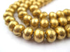Pancake Round Ethiopian Brass Beads (8mm) - The Bead Chest