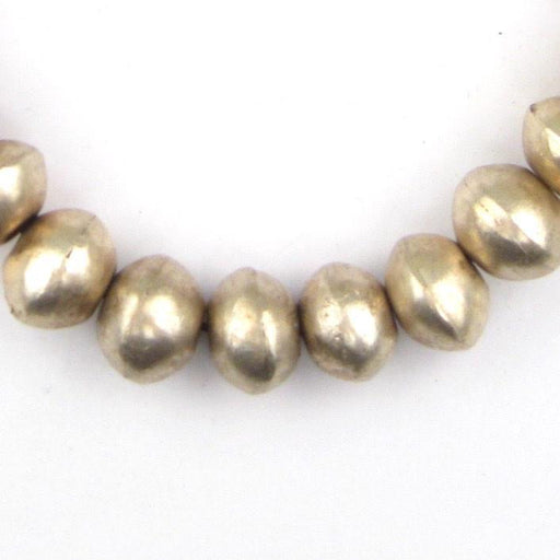 Ethiopian White Metal Bicone Beads (9x13mm)
