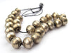 Ethiopian Spherical White Metal Beads (14mm) - The Bead Chest