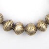 Fancy Ethiopian White Metal Bicone Beads (13x15mm)