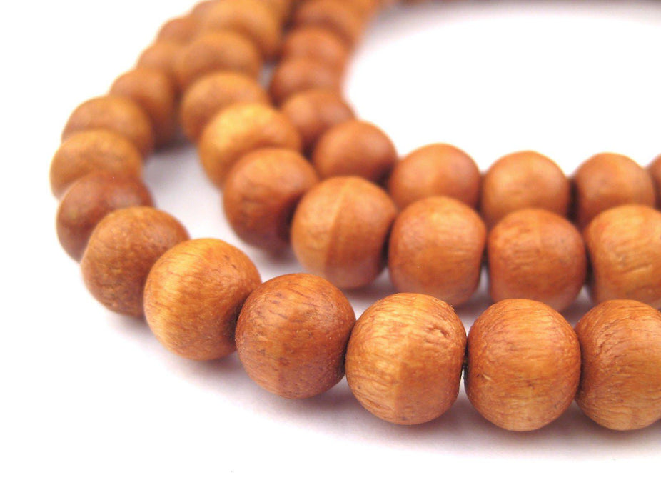 Lacquered Sandalwood Mala Beads (8mm) - The Bead Chest