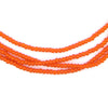 Tiny Orange White Heart Beads (2mm)