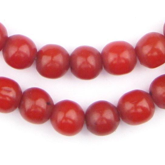Cranberry Round Amber Resin Beads (12mm) - The Bead Chest