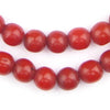 Cranberry Round Amber Resin Beads (12mm)
