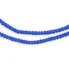 Navy Blue White Heart Beads (3mm)