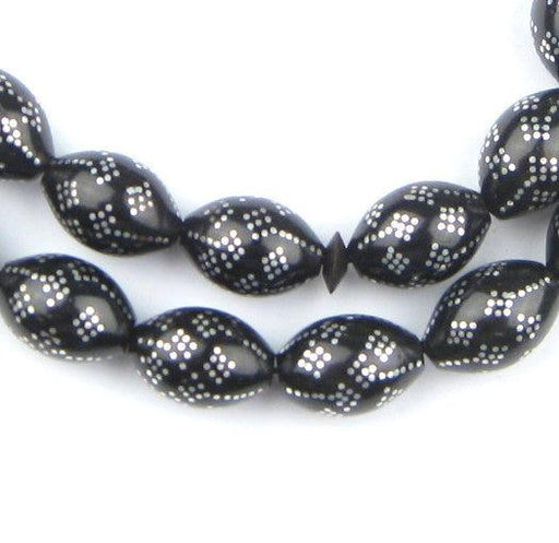Diamond-Pattern Inlaid Arabian Prayer Beads - The Bead Chest