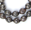Premium Silver Inlaid Black Coral Arabian Prayer Beads