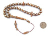 Light Brown Inlaid Arabian Prayer Beads - The Bead Chest